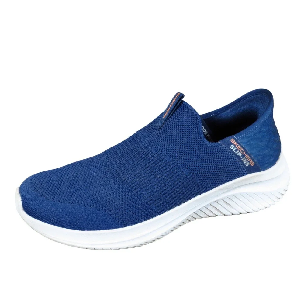 Skechers Hands Free Ultra Flex 3.0 Smooth Step Mens Sneaker 7.5 Walking Navy